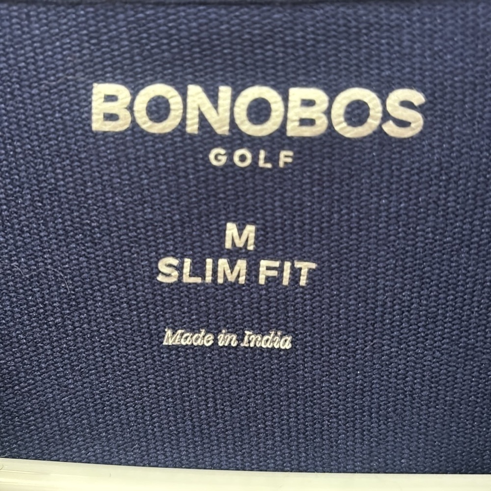 Bonobos Golf Quarter Zip Slim Fit in Navy - Picture 2 of 5